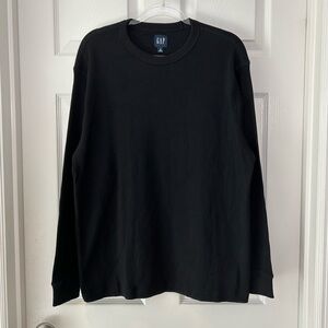 GAP Black Waffle Knit Long Sleeve